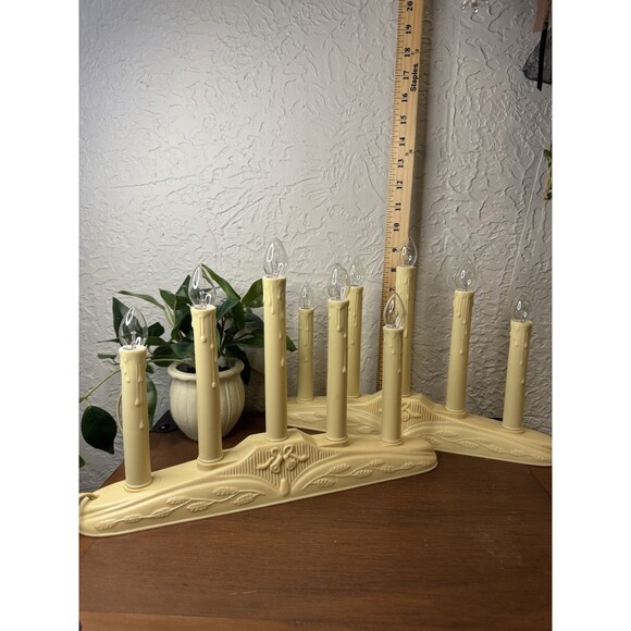 Lot of 2 VTG 5 Light Candolier Drip Candle Electric Candelabra Christmas Bell - Picture 3 of 6